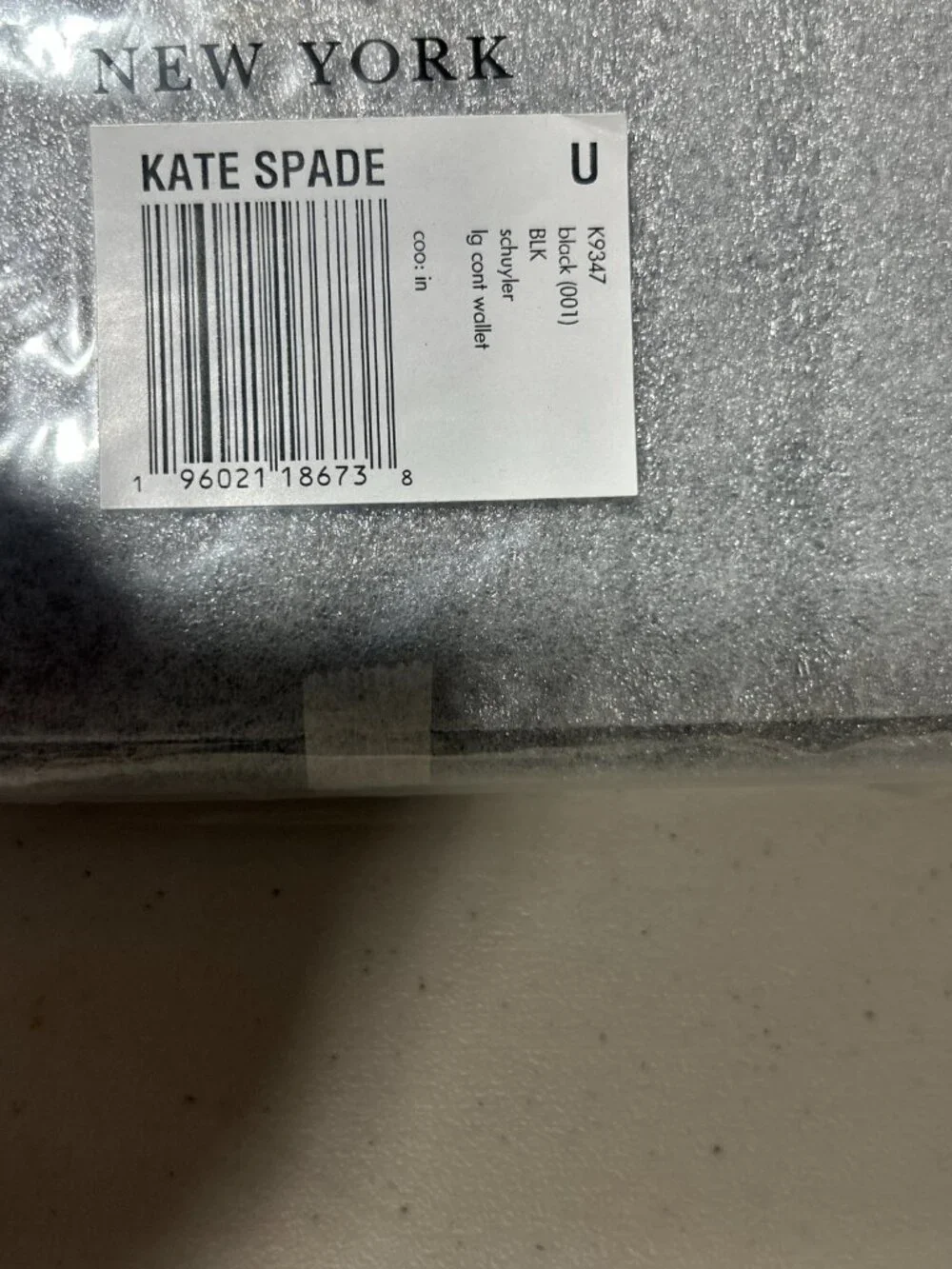 Kate Spade Schuyler Large Continental Wallet Black Zip Around New